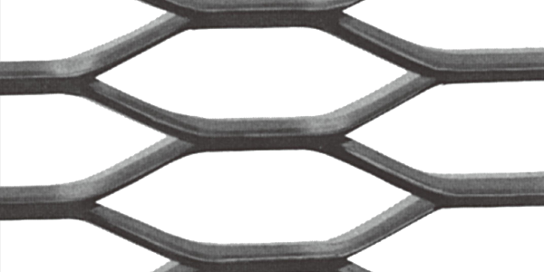 两个六角形网孔钢板网格栅局部图。